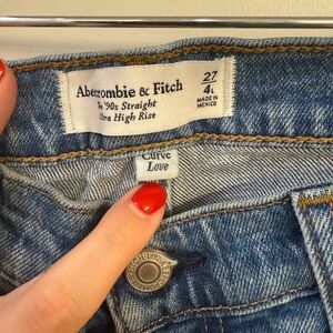 Abercrombie & Fitch Women's Classic Blue Straight Leg Jeans